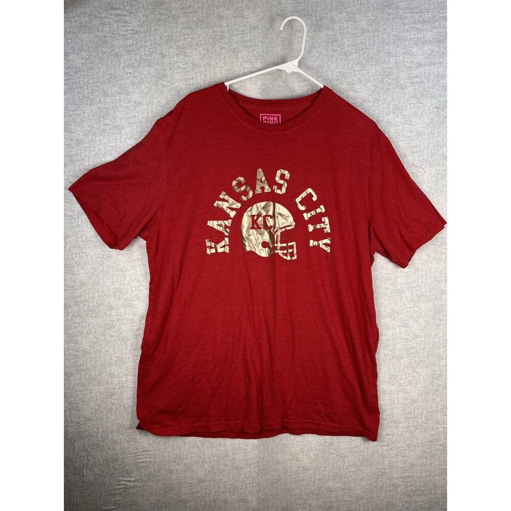 Kansas City Chiefs Football T Shirt Pink Dinosaur Boutique Women's X Large Red
